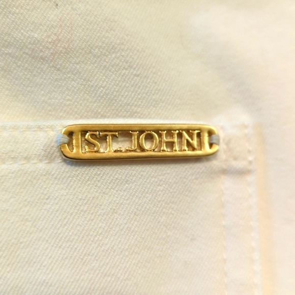 St John Cavier Marie Twill White Pants ..Size 10 - Picture 6 of 10